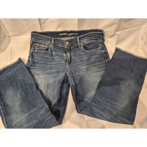 Old Navy Women's Mid-Rise Flare Ankle Jeans, Size 8, Raw Hem